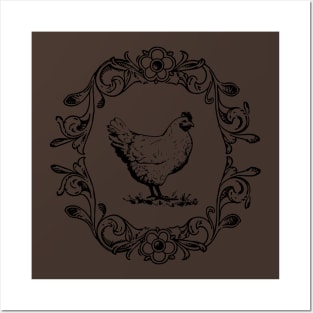 Chicken Animal Vegan Cool Vegetarian Hipster Illustration T-Shirts Posters and Art